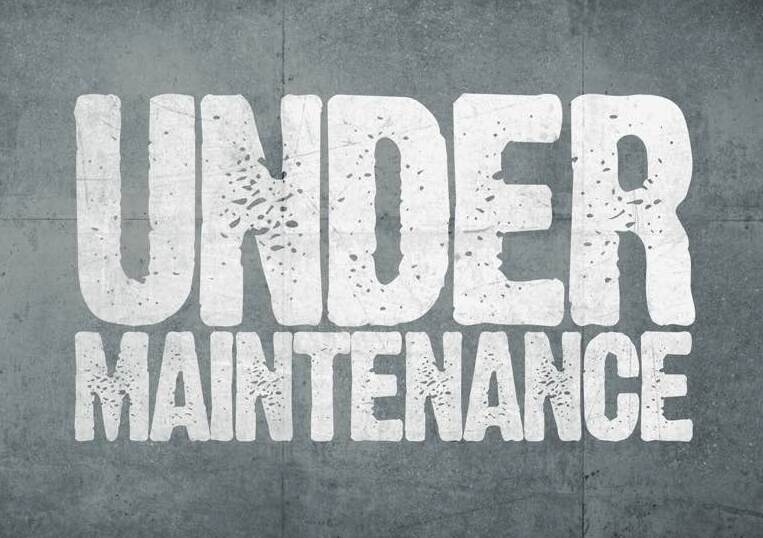 Under Maintenance sign indicating the website is currently undergoing updates and improvements.